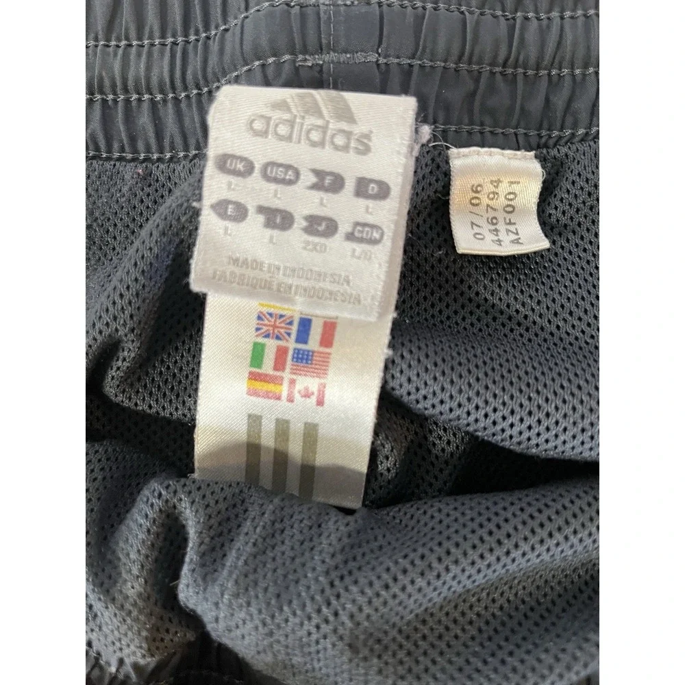 Vintage Y2K Adidas Men's Three Stripe Track Windbreaker‎ Pants Clima Proof Sz L